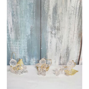 Vintage Acrylic Cherub Angel Ornaments